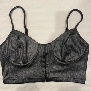 Sparkly black stretchy adika corset